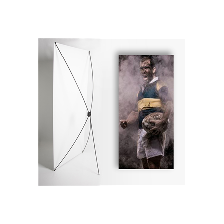 Kakemono Rugby Joueur - 180 x 80 cm sur Toile M1 avec structure  X- Banner