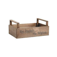 Caisse bois Mes produits Ma région 32 x 21 x9