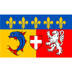 Drapeau Rhone Alpes - tissu - 90 x 150cm