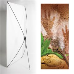 Kakemono Mains préhistoires - 180 x 80 cm - Toile M1 avec structure  X- Banner