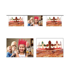 Guirlande Épiphanie 10 fanions 20 x 30cm - papier Long. 520cm