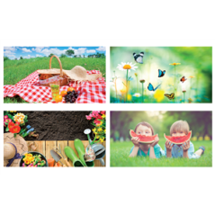 Mobiles Beaux Jours x4 - carton - 27 x 44cm