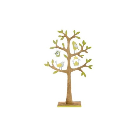 Arbre en bois vert 22 x 5 x 34cm