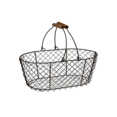 Panier en fer -  43 x 20 x 30 cm