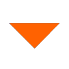 Bandana orange - tissu - 57 x 57 x 83cm