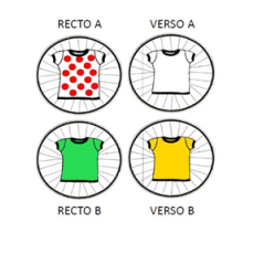 Mobiles visuel cyclisme x2 - carton - Diam. 24cm