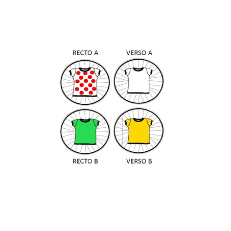 Mobiles visuel cyclisme x2 - carton - Diam. 24cm