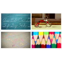 Mobiles Rentrée des classes x4 - carton - 27 x 47cm