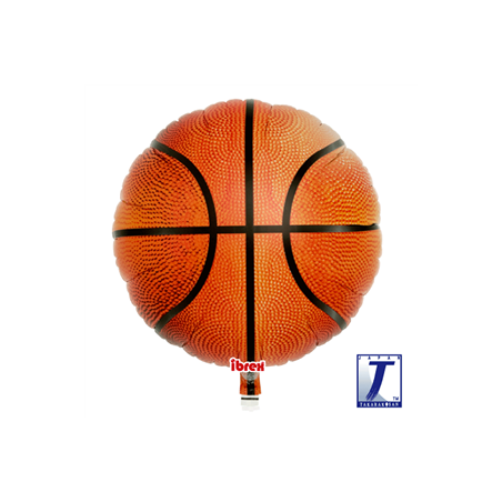 Ballon mylar Basket ball aluminium - Diam. 35cm
