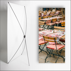 Kakemono Bouchon Lyonnais 6 - 180 x 80 cm - Toile M1 avec structure  X- Banner