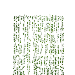 Mur végétal de 10 guirlandes de lierre artificiel vert - PVC -  Haut. 210 cm
