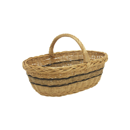 Panier à champignons en osier buff 51 x 36 x 18-30cm