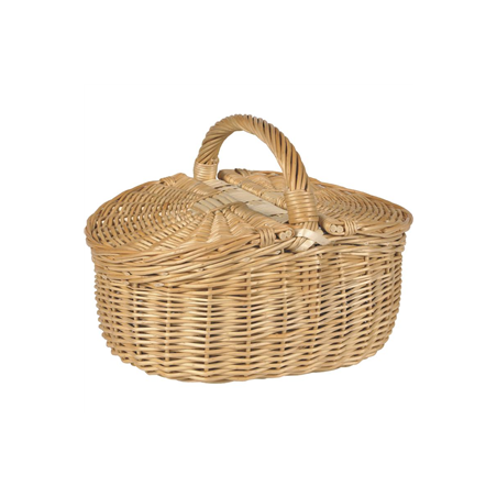 Panier en osier avec couvercles - 30 x 22 x 22 cm