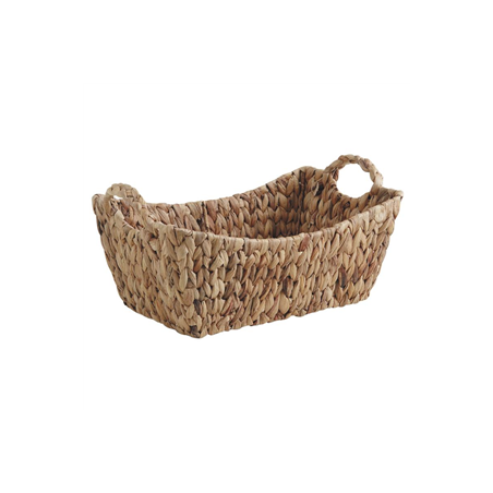 Panière rustique en jacinthe et métal 36 x 24 x 17cm