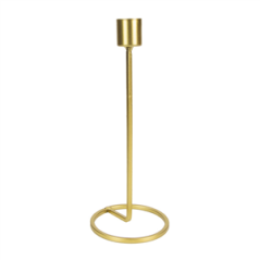 Bougeoir métal doré 9.5 x 25cm