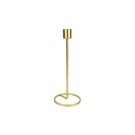 Bougeoir métal doré 9.5 x 25cm