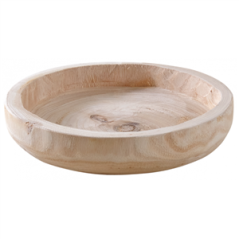 Plateau rond en paulownia - Diam 25 cm
