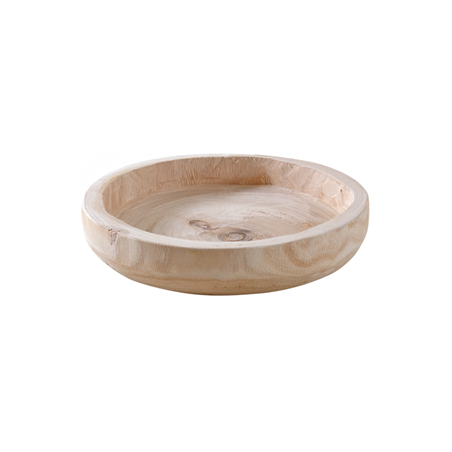 Plateau rond en paulownia - Diam 25 cm