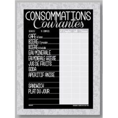 Panneau des consommations courantes 30 x 40 cm