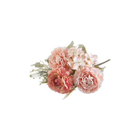 Bouquet de 3 Renoncules roses - Haut. 32cm