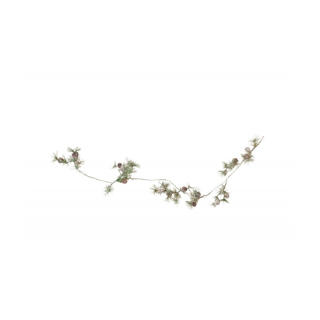 Guirlande de sapin  et  pommes de pin enneigée - Long. 110cm