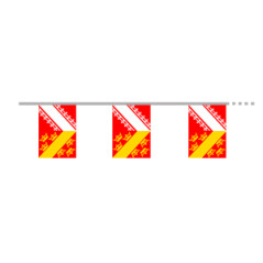 Guirlande armoiries Alsace 12 fanions 15 x 21 cm - tissu Long. 450cm