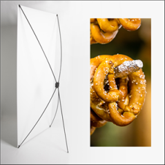 Kakemono Alsace - Bretzel - 180 x 80 cm - Toile M1 avec structure  X- Banner