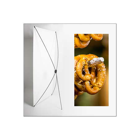 Kakemono Alsace - Bretzel - 180 x 80 cm - Toile M1 avec structure  X- Banner