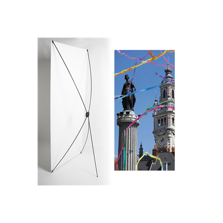 Kakemono Eglise nord - 180 x 80 cm - Toile M1 avec structure  X- Banner