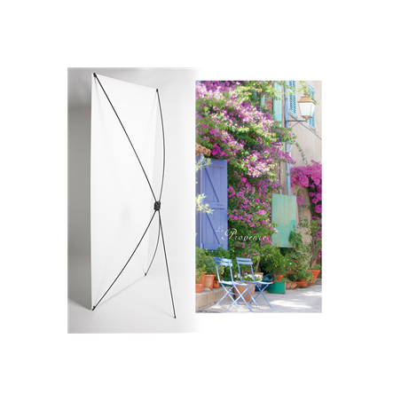 Kakemono provence  - 180 x 80 cm - Toile M1 avec structure  X- Banner