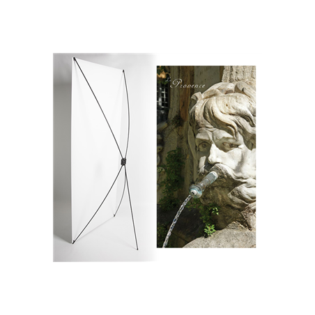 Kakemono provence statue- 180 x 80 cm - Toile M1 avec structure  X- Banner