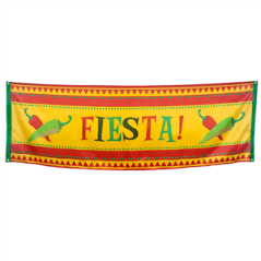 Bannière en polyester 'FIESTA!' (74 x 220 cm)