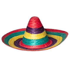 Sombrero Puebla multicolore - Diam. 49cm