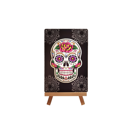 Plaque métal CRANE MEXICAIN - 20 x 30cm