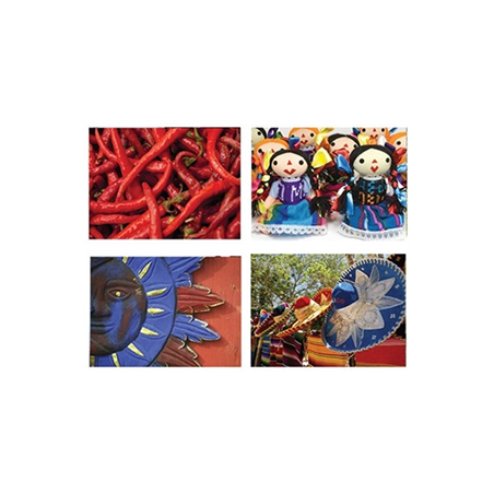 Mobiles Mexique x4 - carton - 27 x 49cm