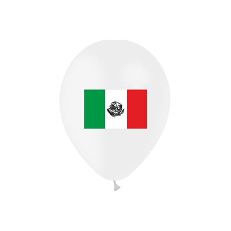 Ballon drapeau Mexique x10 - Diam. 29cm