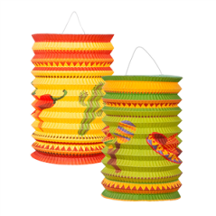 Lot de 2 lampions Fiesta 19cm - papier