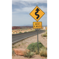 Kakemono USA Road sign - 180 x 80 cm - M1 avec structure X- Banner