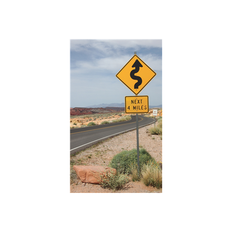 Kakemono USA Road sign - 180 x 80 cm - M1 avec structure X- Banner
