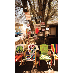 Kakemono USA Route 66 Chaises - 180 x 80 cm - M1 avec structure X- Banner