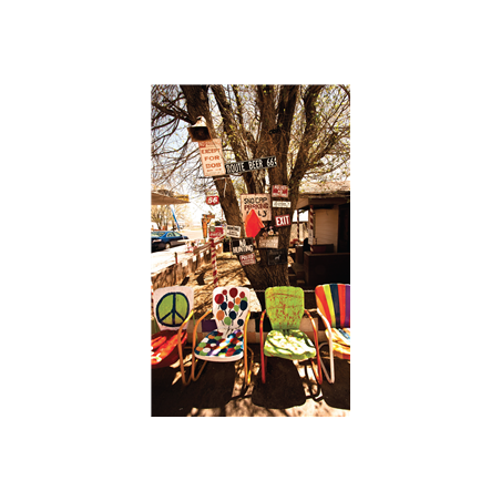 Kakemono USA Route 66 Chaises - 180 x 80 cm - M1 avec structure X- Banner