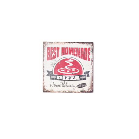 Plaque en bois PIZZA - 30 x 30cm
