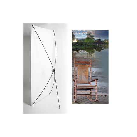 Kakemono Louisiane chaise - 180 x 80 cm - Toile M1 avec structure  X- Banner