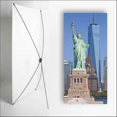 Kakemono USA Statue Liberté - 180 x 80 cm sur Toile M1 avec structure  X- Banner