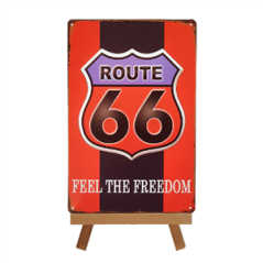 Plaque métal ROUTE 66 - 20 x 30cm