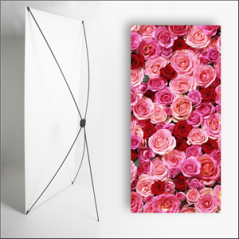 Kakemono Saint Valentin 2 - 180 x 80 cm sur Toile M1 avec structure  X- Banner