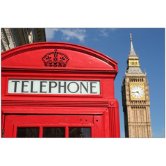 Visuel imprimé Angleterre Cabine 40 x 30cm sur support bristol 350 gr