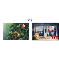 Visuel imprimé Noël Recto/Verso sur bristol  40 x 30 cm avec rainage