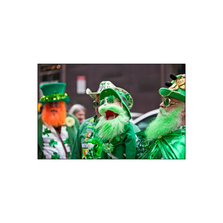 Visuel imprimé St Patrick barbe - 40 x 30cm sur support bristol 350 gr