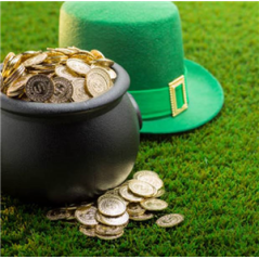 Visuel imprimé St Patrick Trésor - 30 x 30cm sur support bristol 350 gr